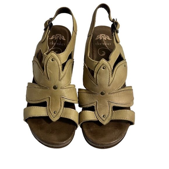 Dansko Nina Violet Leather Chunky Heel Sandals Size 39 - Picture 2 of 12